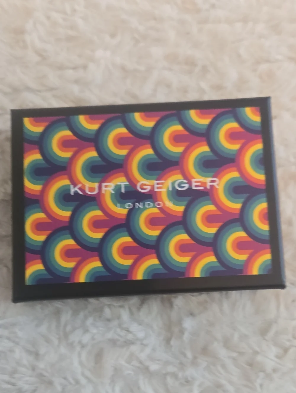 Kurt Geiger Red Metallic Strawberry Leather Id Card Holder NWT